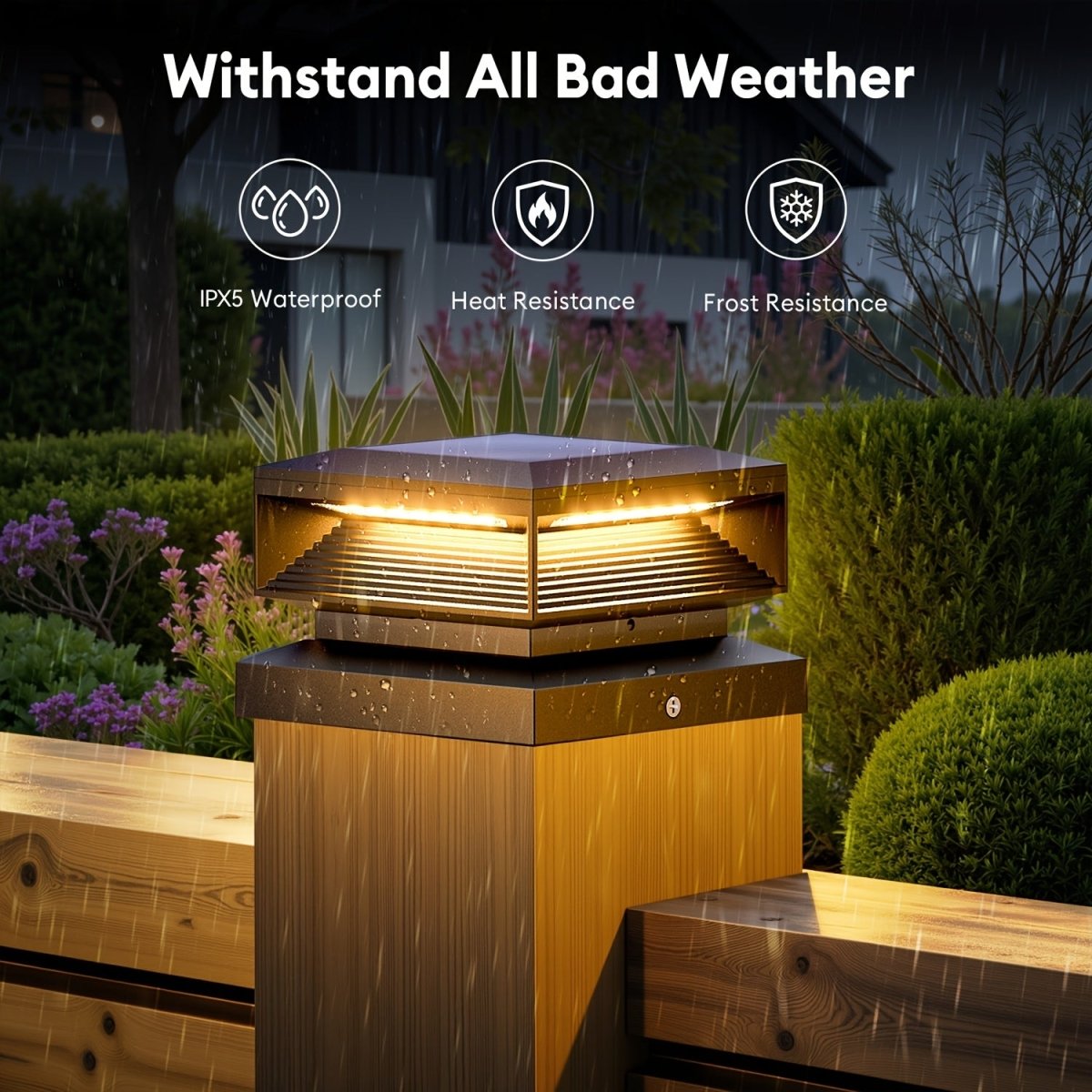 SHINEFLOW – Dekorative Solar Pfostenbeleuchtung für Terrasse & Deck