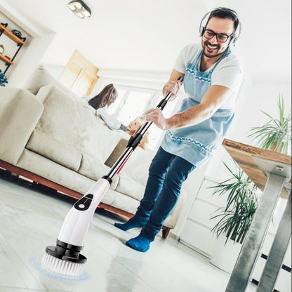 SPINFLEX – Cepillo de limpieza inalámbrico con mango telescópico y 7 cabezales intercambiables