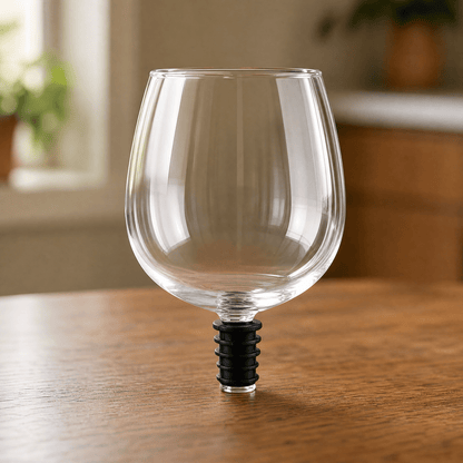 VINOBEL – Verre à vin sans pied avec bouchon de bouteille