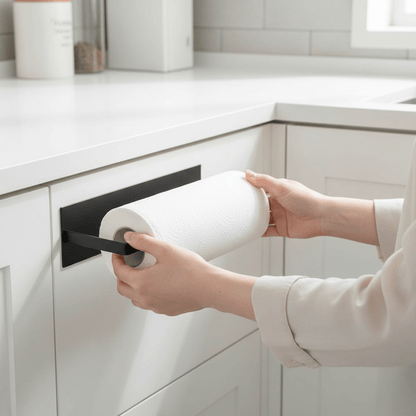 NEATHOLD MOUNT – Robust paper towel holder with iron construction, easy to install