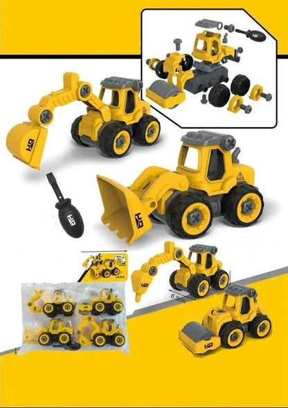 BUILDTRIQ – Elektrisches Ingenieur-Bauset für Kinder mit Schraubwerkzeug und Fahrzeugteilen