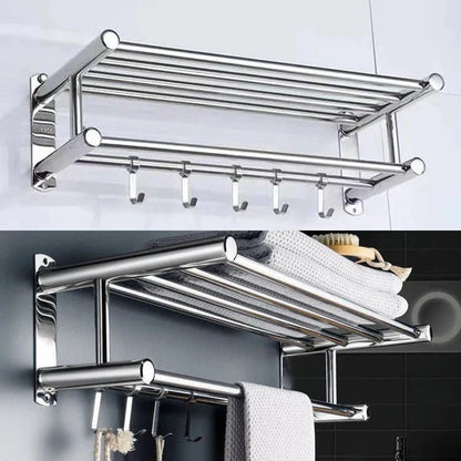 STEELRACK – Porte-serviettes en acier inoxydable, gain de place et élégant