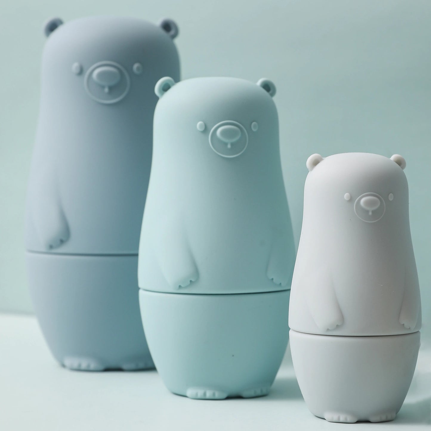 SiliconeNest - Stackable silicone nesting dolls to promote fine motor skills