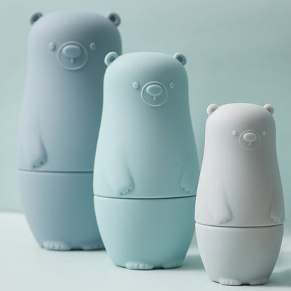 SiliconeNest - Stackable silicone nesting dolls to promote fine motor skills