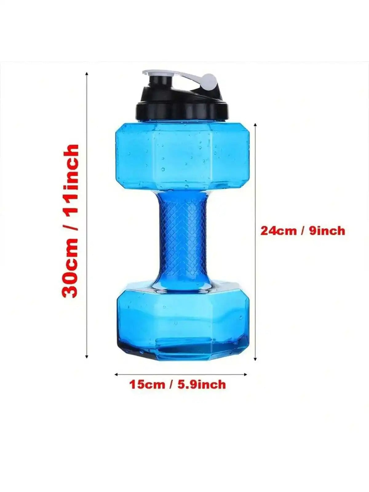Hydraflex – Hantelhantel-Wasserflasche 550ml für Fitness & Alltag | 2-in-1 Design