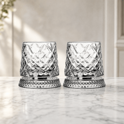 VETRANO – Verres à whisky avec base rotative à 360°