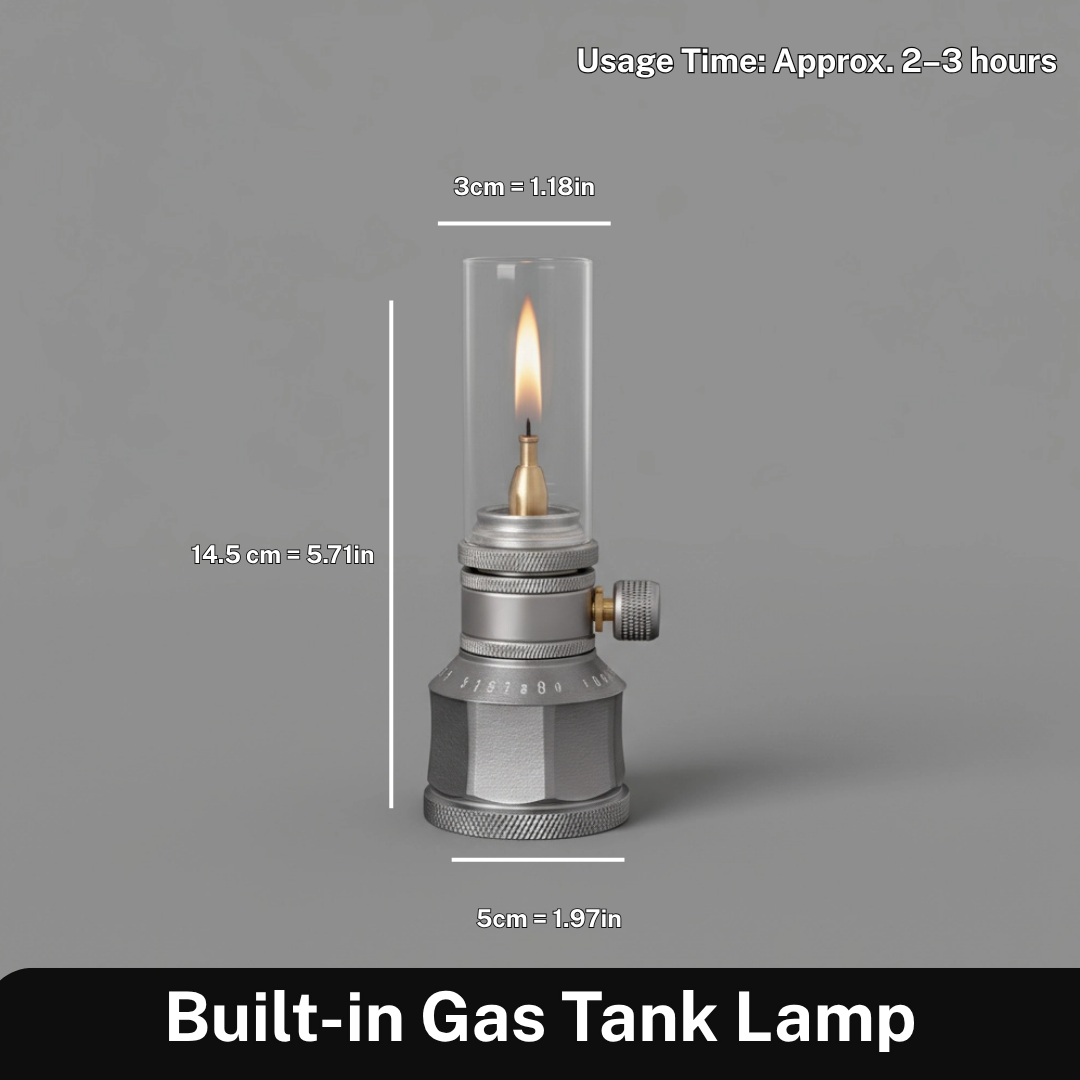CAMPFLARE – Tragbare Butanlampe für helles & anpassbares Licht
