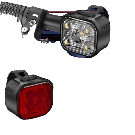 Wiederaufladbare Fahrradlichter Set - Helle LED Fahrradbeleuchtung mit USB-C, Wasserdicht, Front- und Rücklicht-1