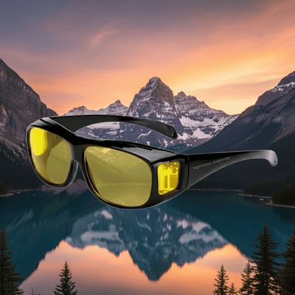 CLARIVUE – lunettes de nuit avec verres HD et protection anti-éblouissement pour une conduite sûre la nuit
