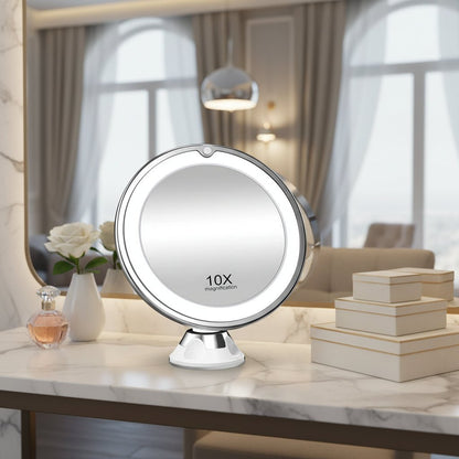 DETAILBLICK – Specchio da trucco LED 10x per una bellezza precisa