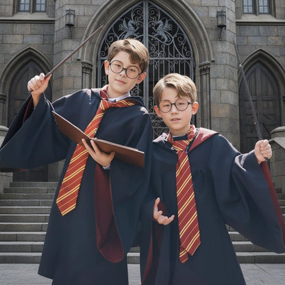 WIZARDCRAFT – Disfraz completo de mago de Hogwarts con capa y accesorios para niños y adultos