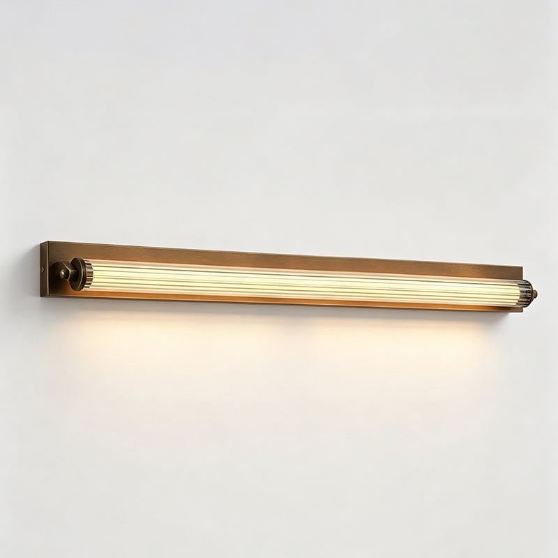 ELYVEN – Antique brass wall light with clear acrylic shade