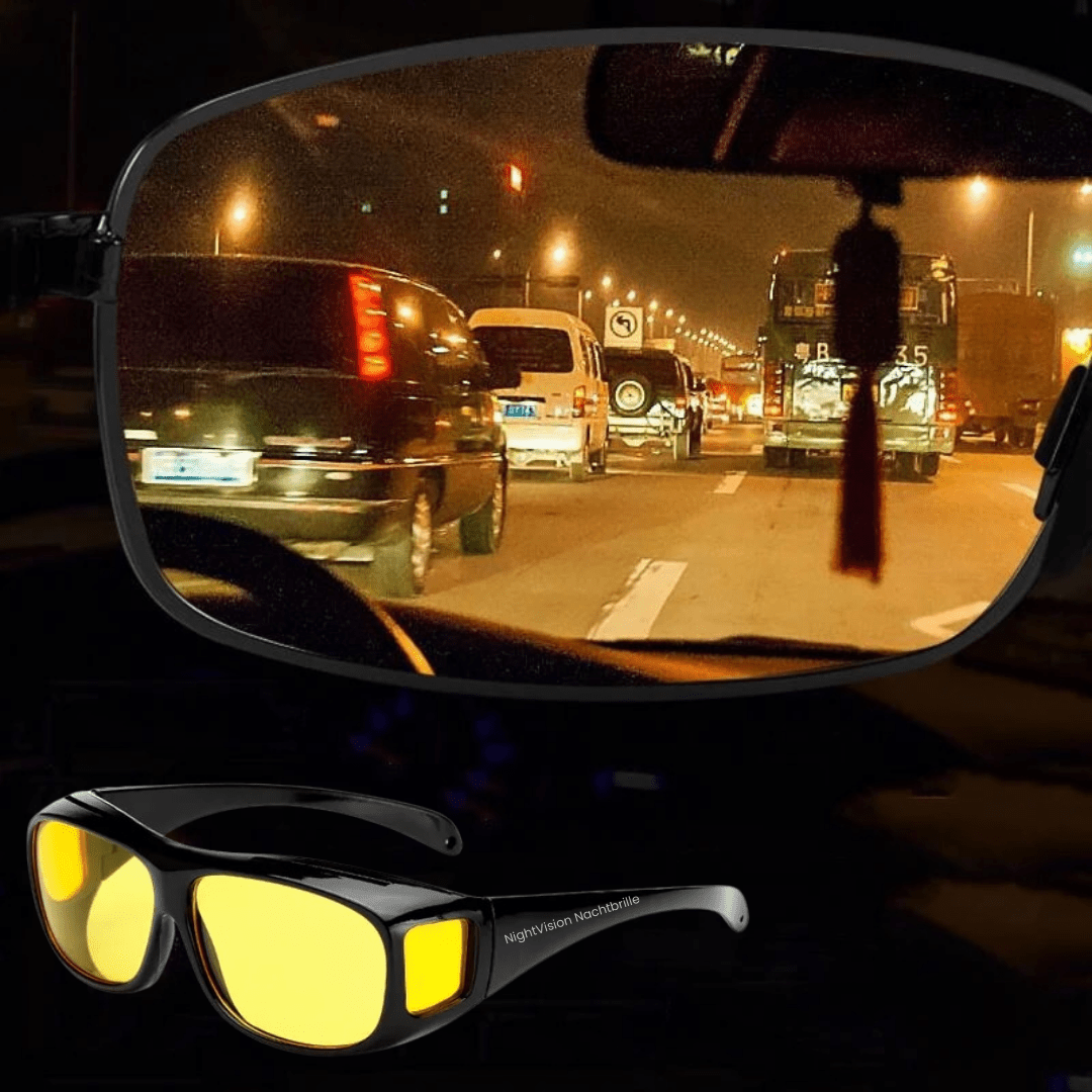 CLARIVUE – lunettes de nuit avec verres HD et protection anti-éblouissement pour une conduite sûre la nuit
