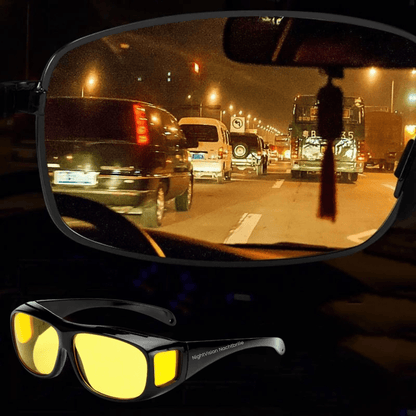 CLARIVUE – lunettes de nuit avec verres HD et protection anti-éblouissement pour une conduite sûre la nuit