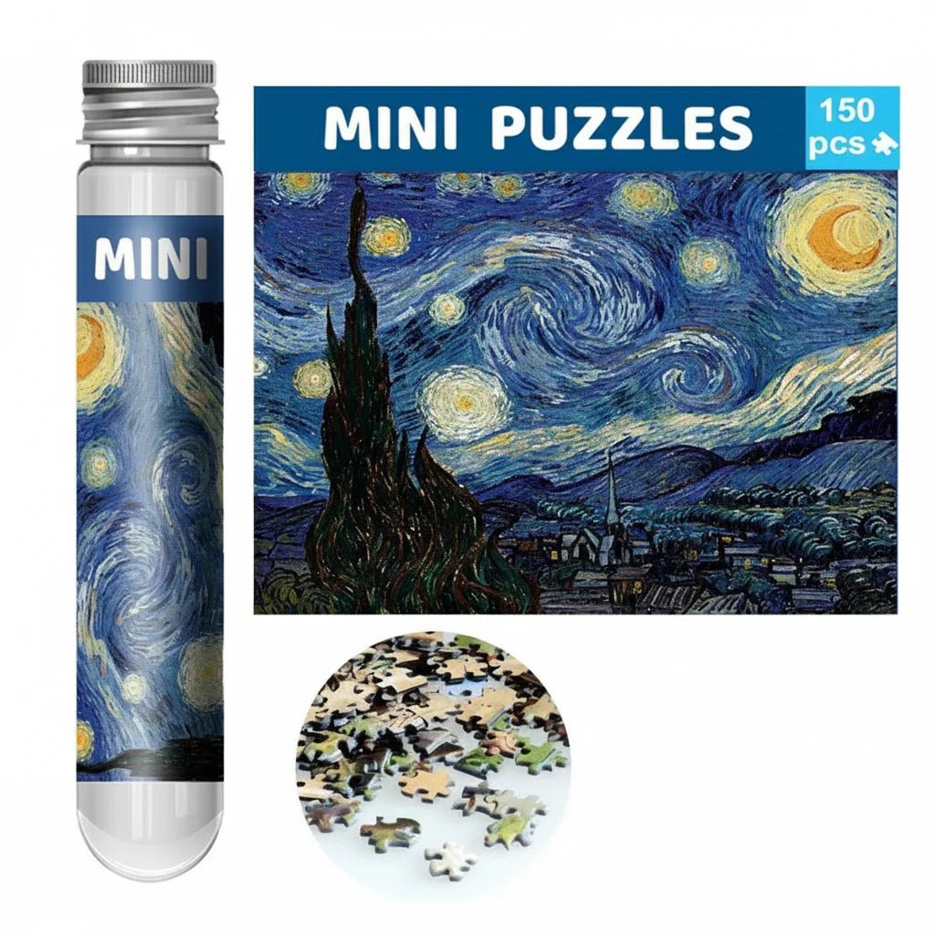 VANGLINT – Mini Tube Puzzle of Van Gogh's "Starry Night" for Art Fans