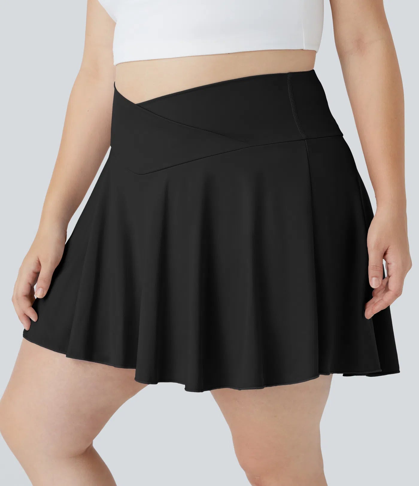 SOFTLYZERO - Airy 2-in-1 tennis skirt with crossover waistband & pockets