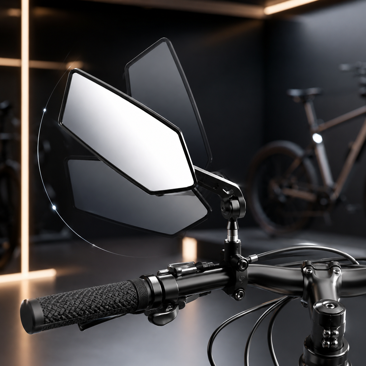 RUNDUMBLICK – Specchietto retrovisore regolabile per bicicletta con campo visivo grandangolare