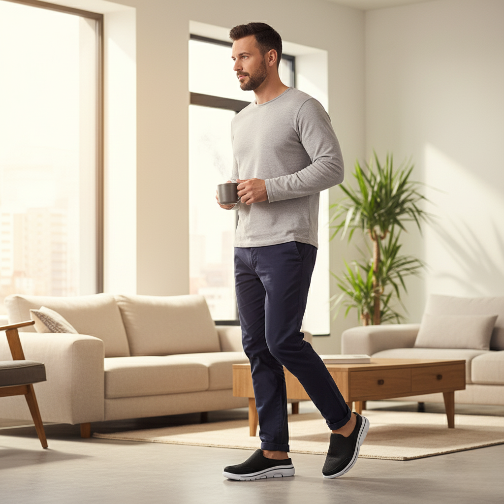 AEROSTEP – Breathable Men's Slippers for Comfort & Freshness
