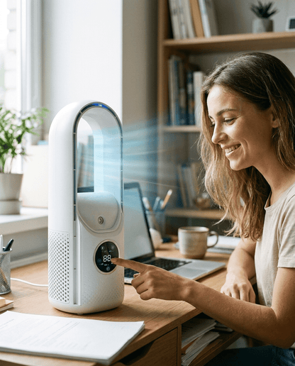 BREEZA Nova – Quiet bladeless air cooler for restful nights