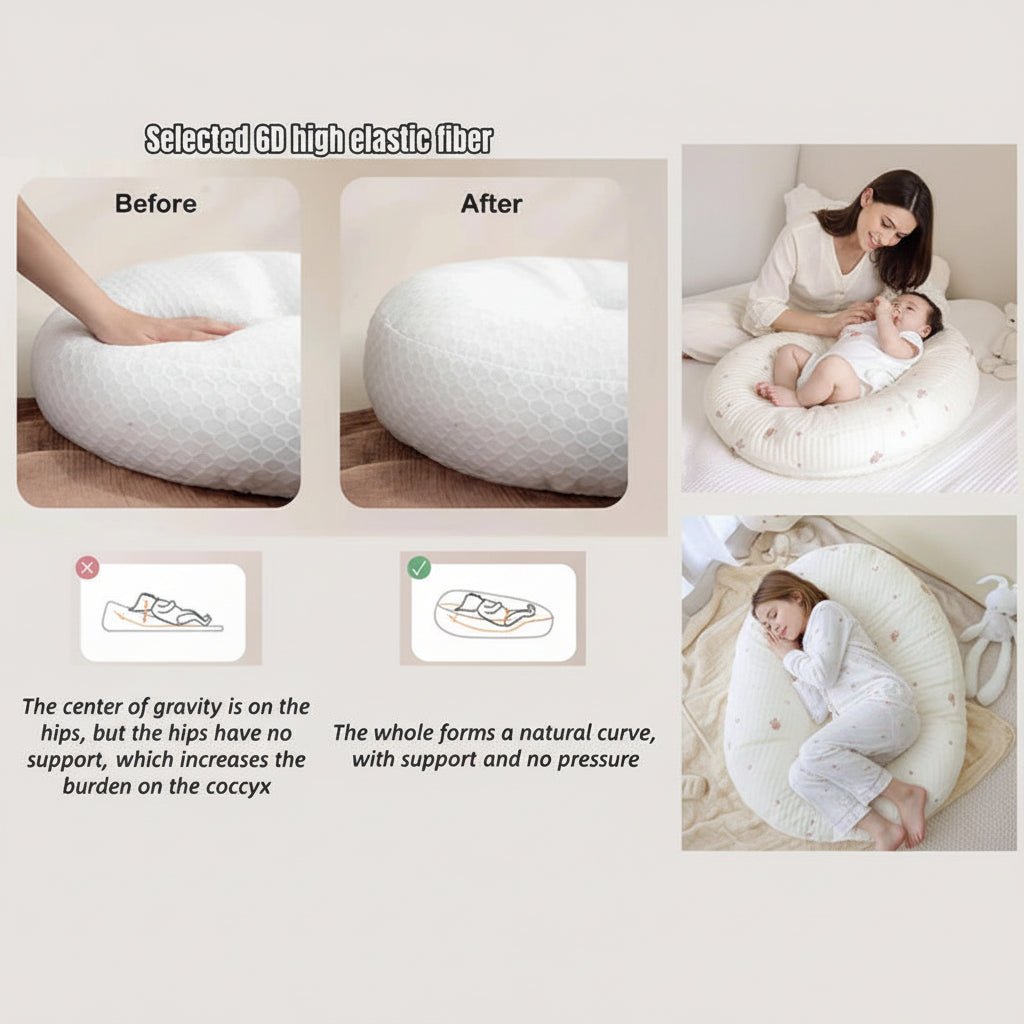 AIRYNEST – Coussin ergonomique pour bébé en coton pour un confort doux
