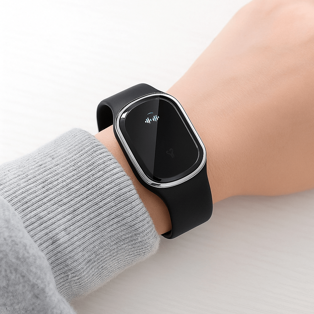 REPELLIQON – Bracelet anti-moustiques à ultrasons avec batterie rechargeable et design moderne
