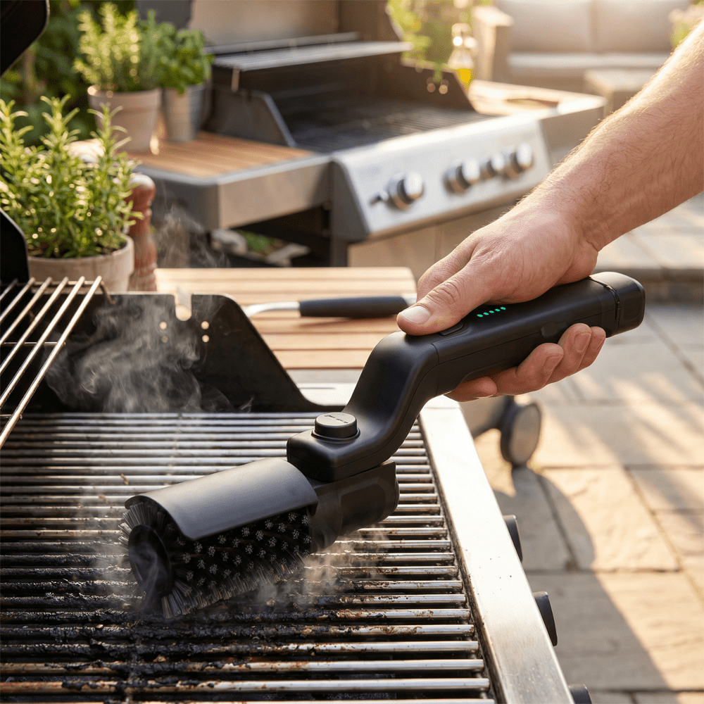BBQTORQUE – Herramienta eléctrica para limpieza de parrillas con 3 velocidades