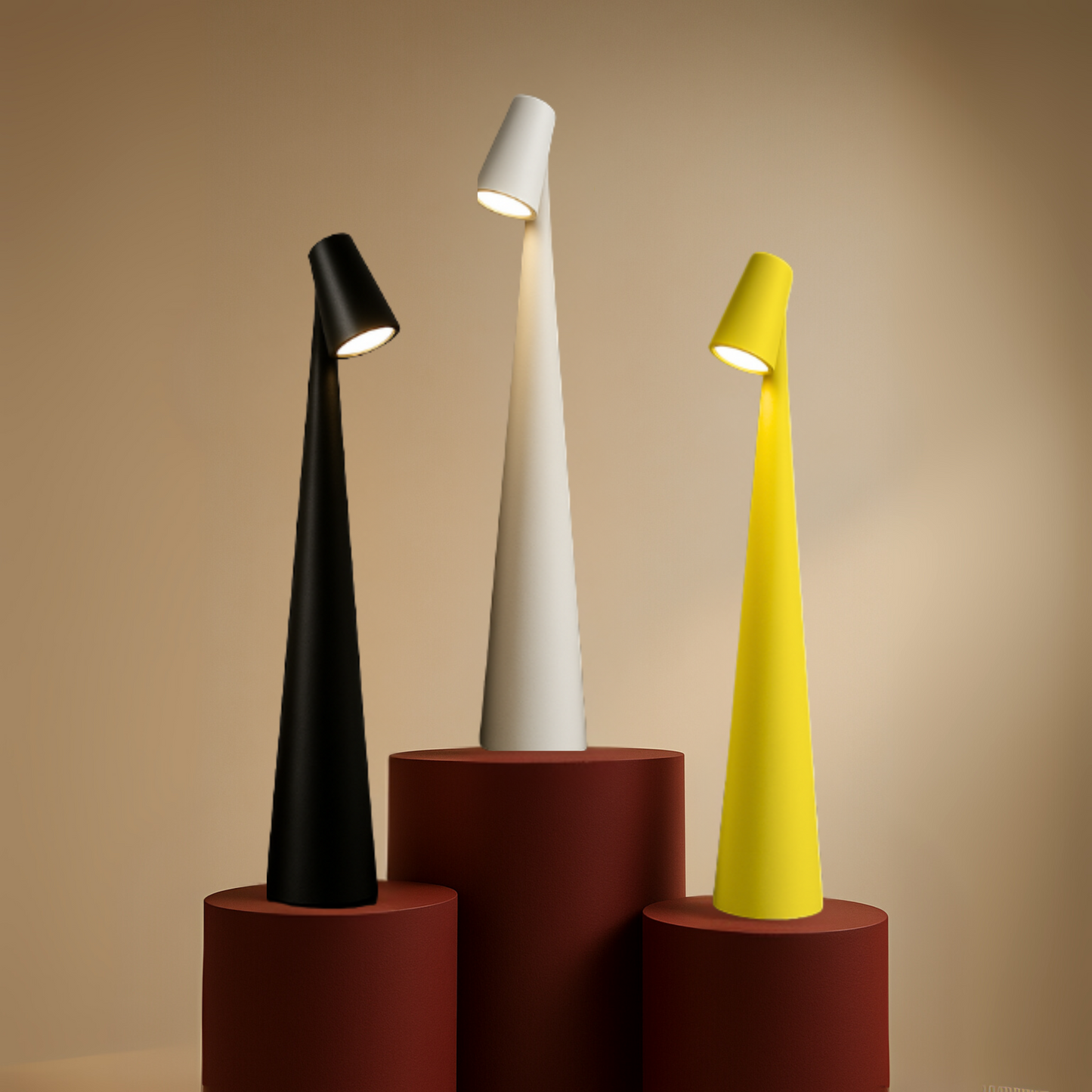 Metal table lamp - Rechargeable & stylish for indoors & outdoors
