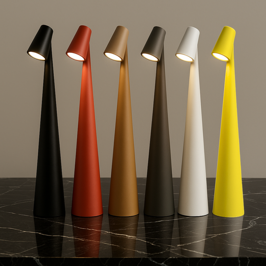 Metal table lamp - Rechargeable & stylish for indoors & outdoors