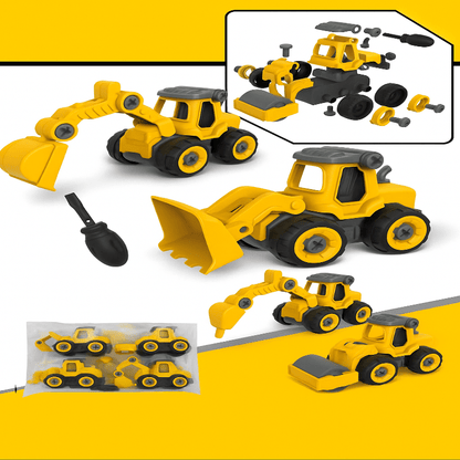 BUILDTRIQ – Elektrisches Ingenieur-Bauset für Kinder mit Schraubwerkzeug und Fahrzeugteilen