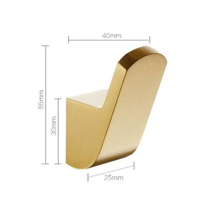 ELVANOR – Moderni ganci da parete in ottone dorato per accappatoi, per un appendimento compatto ed elegante