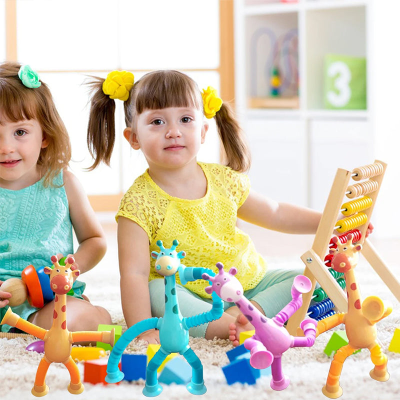  Stretch Giraffe - Flexible Saugnäpftassenspielzeug für Kinder-3