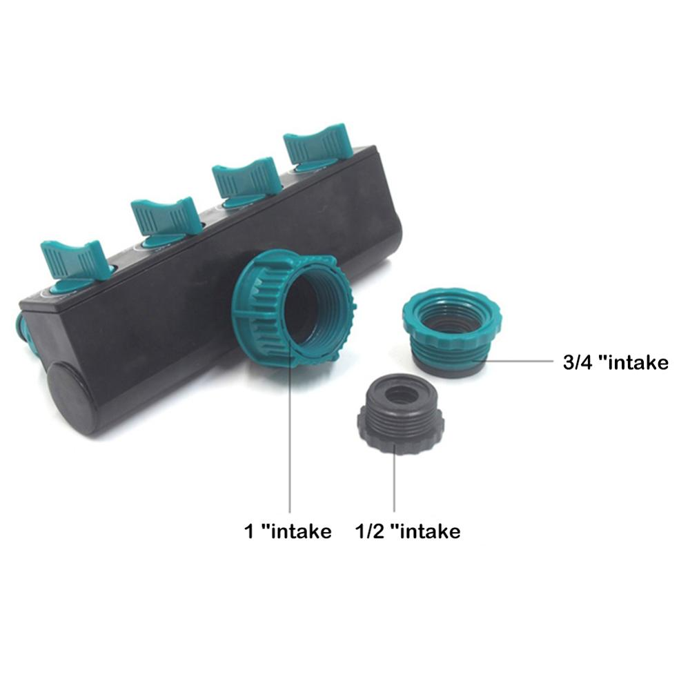 Premium 4-way garden hose distributor - Adjustable tap adapter