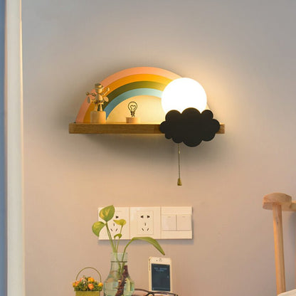 CARTOGLOW – Lampada da parete arcobaleno nordica per cameretta e camera da letto