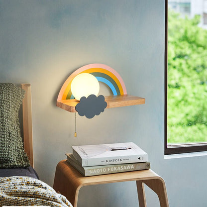 CARTOGLOW – Lampada da parete arcobaleno nordica per cameretta e camera da letto