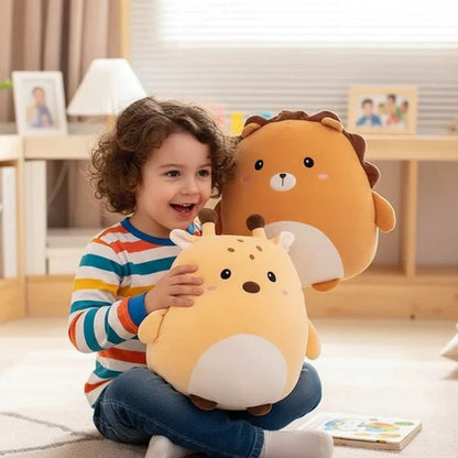 PLUSHZOO – Soft, squeezable animal pillow 40 cm as a birthday gift for children
