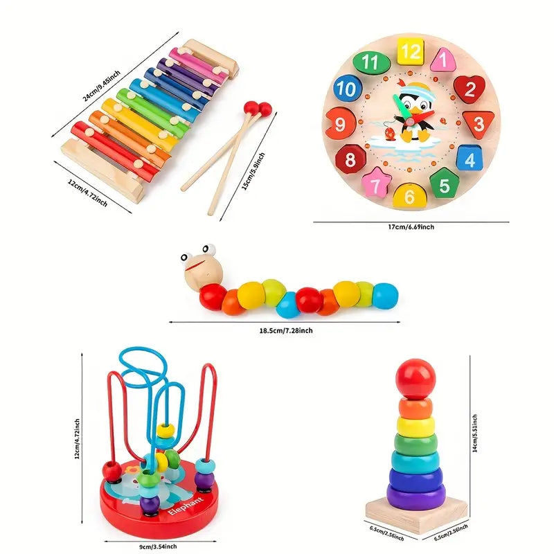 5-in-1 Montessori Play-Set für Kinder-Z-Entdeckung kreatives Spielevergnügen-6