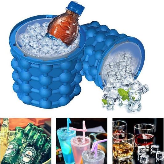 IceCube Maker - Space-saving 2-in-1 silicone ice cube tray with cooling function