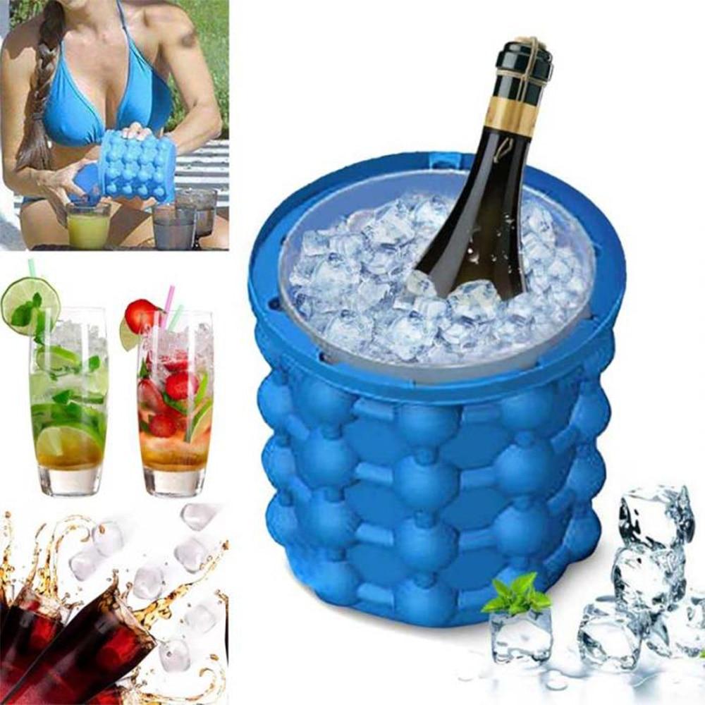 IceCube Maker - Space-saving 2-in-1 silicone ice cube tray with cooling function