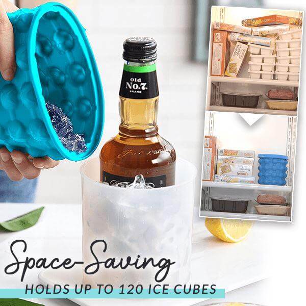 IceCube Maker - Space-saving 2-in-1 silicone ice cube tray with cooling function