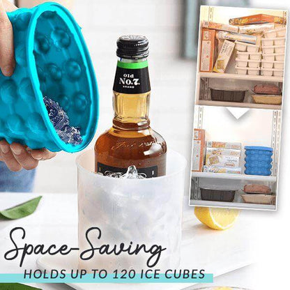 IceCube Maker - Space-saving 2-in-1 silicone ice cube tray with cooling function