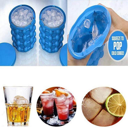 IceCube Maker - Space-saving 2-in-1 silicone ice cube tray with cooling function