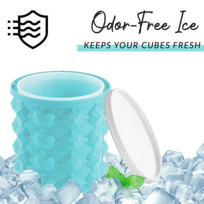 IceCube Maker - Space-saving 2-in-1 silicone ice cube tray with cooling function