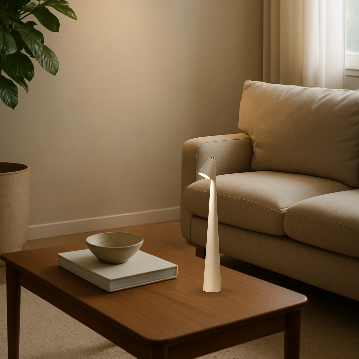 Metal table lamp - Rechargeable & stylish for indoors & outdoors