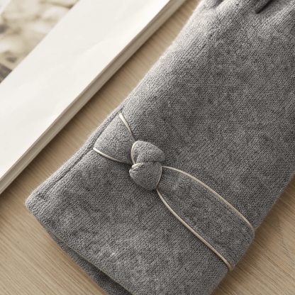BELLAVORA – Gants pour femme avec nœud décoratif