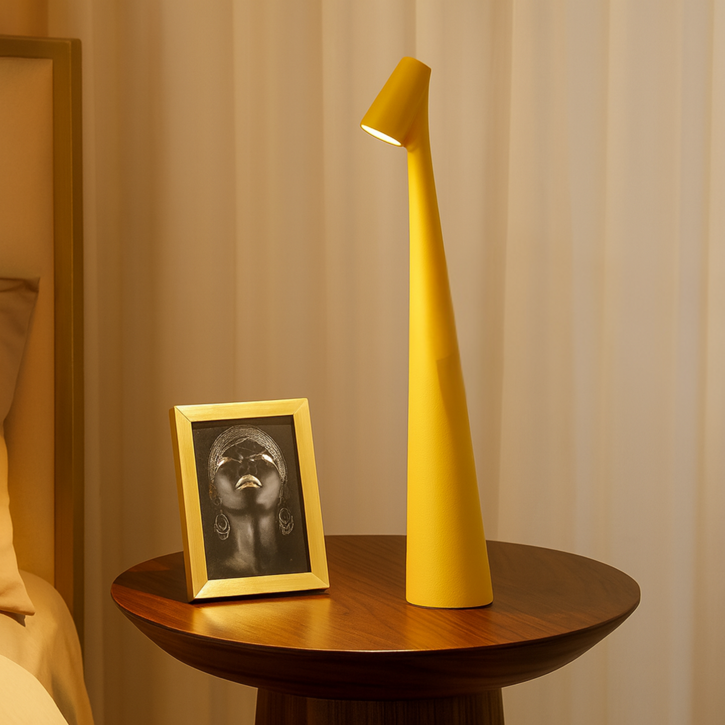 Metal table lamp - Rechargeable & stylish for indoors & outdoors