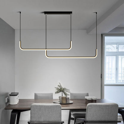 LOOPORA – Moderne lineare Hängeleuchte mit skandinavischem U-Design