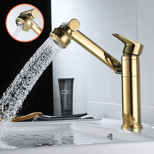 FLEXISPOUT - Flexible 360° tap with spray function for washbasins