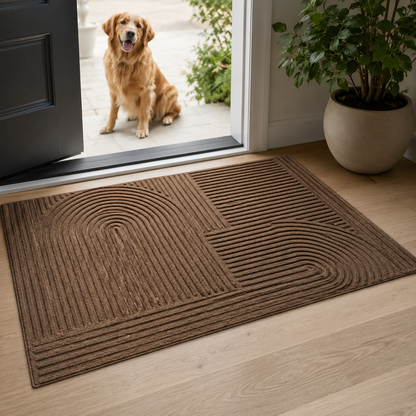 AQUARAY – Absorbent, washable mat with flowing line pattern