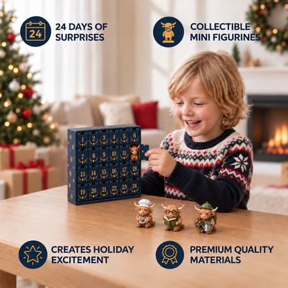 HIGHLANDIA – Highland-Cow-Adventskalender mit 24 Sammelfiguren