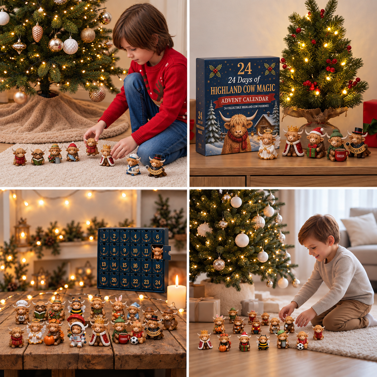 HIGHLANDIA – Highland-Cow-Adventskalender mit 24 Sammelfiguren